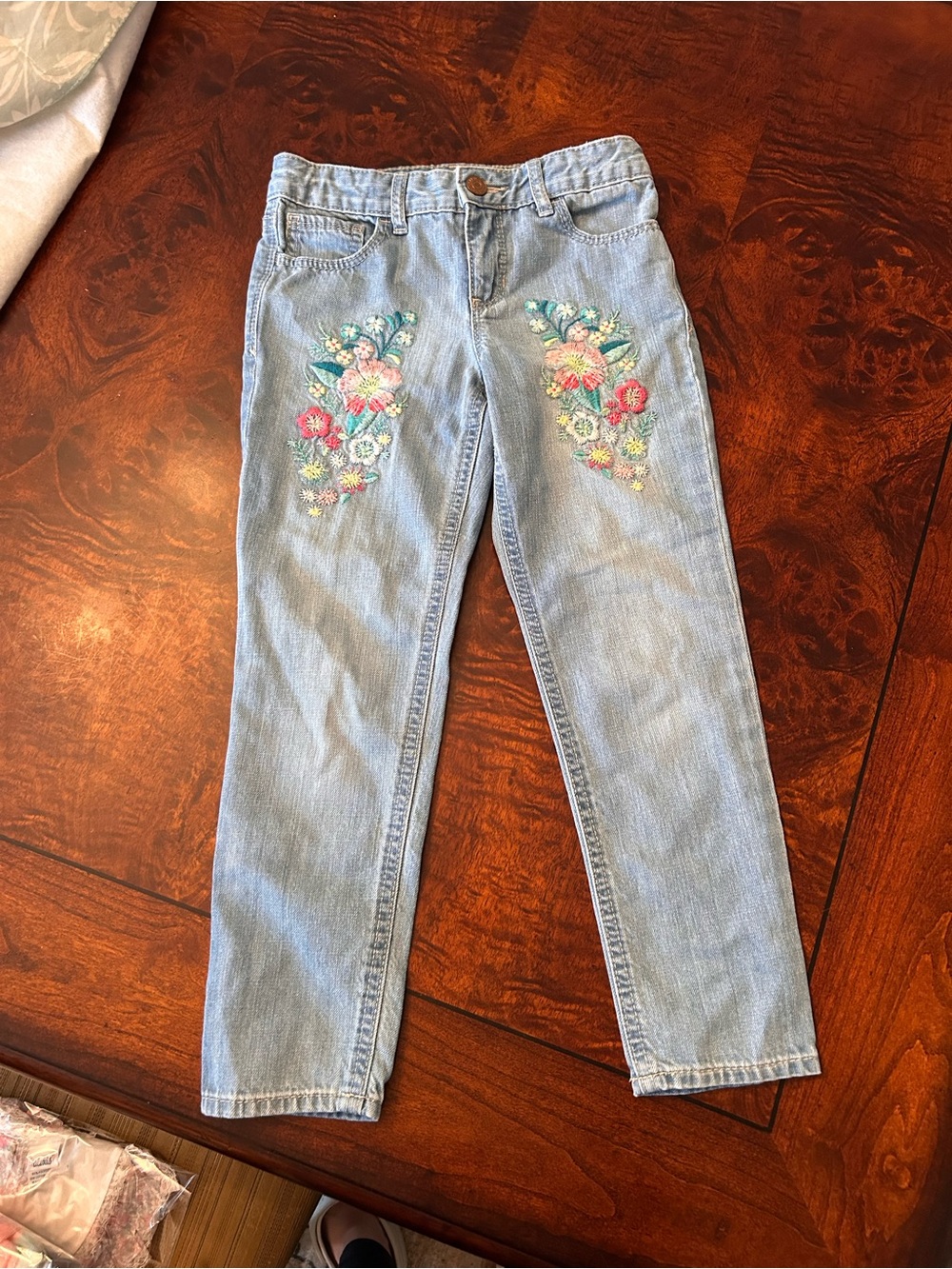 Gap Kids 1969 super skinny embroidered skimmer jeans size 8